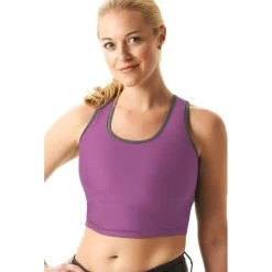 Cheata Women's Trotter Sports Bra - Purple/Dark Grey
