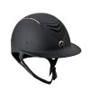 One K Avance Wide Brim Rose Gold Stripe Helmet - Black Matte Rose Gold Stripe -Equestrian Supplies 344262 800 800