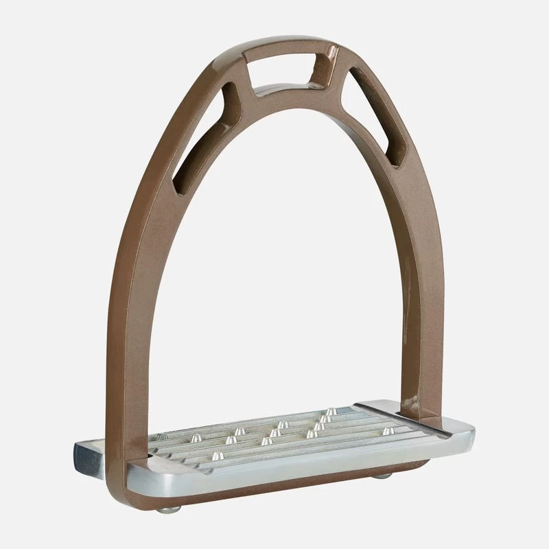 B Vertigo Aluminium Stirrups - Silver/Brown 3 B Vertigo Aluminium Stirrups - Silver/Brown