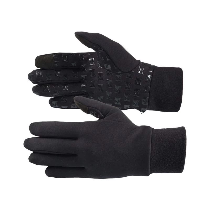 Horze Avery Silicone Grip Fleece Gloves - Black 3 Horze Avery Silicone Grip Fleece Gloves - Black