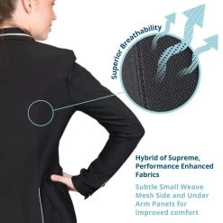 Ovation Women's Elegance Hybrid Euro Show Coat - Black -Equestrian Supplies 393851 800 800