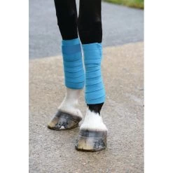 Saxon Coordinate Fleece Bandages 4 Pack - Blue -Equestrian Supplies 410226 800 800