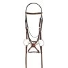 Harmohn Kraft Fancy Raised Padded Figure 8 Bridle W/Fancy Rubber Reins - Oakbark -Equestrian Supplies 423757 800 800