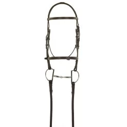 Aramas Plain Raised Bridle W/Lace Reins - Chocolate