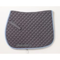 Centaur Imperial Quilted Close Contact Saddle Pad - Grey W/ Lt Blue