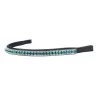 Ovation Tiffany Browband - Clear/Turquoise