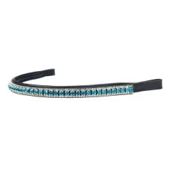 Ovation Tiffany Browband - Clear/Turquoise