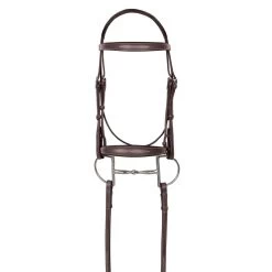 Aramas Mild Raised Z-Shape Bridle W/Rubber Reins - Chocolate
