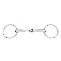 Korsteel Stainless Steel Solid Mouth Jointed 16mm Loose Ring Snaffle Bit