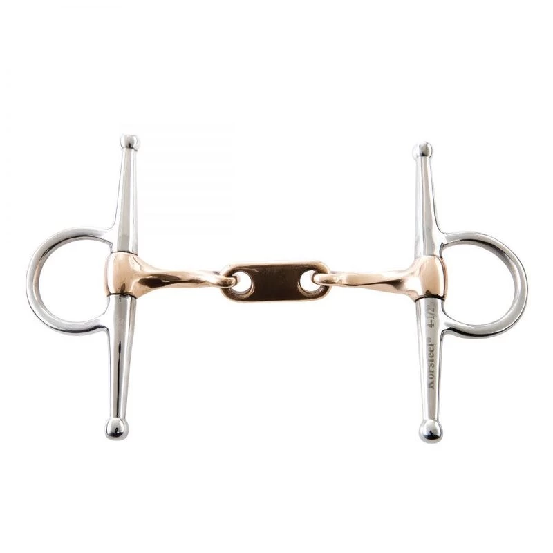 Korsteel Stainless Steel Twisted Copper Mouth Dr Bristol Full Cheek Bit 3 Korsteel Stainless Steel Twisted Copper Mouth Dr Bristol Full Cheek Bit