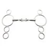 Korsteel Stainless Steel French Link 3 Ring Dutch Gag Bit -Equestrian Supplies 451813 800 800