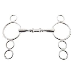 Korsteel Stainless Steel French Link 3 Ring Dutch Gag Bit
