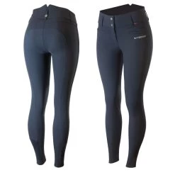 B Vertigo Women's Tiffany Silicone Knee Patch Breeches - Dark Navy
