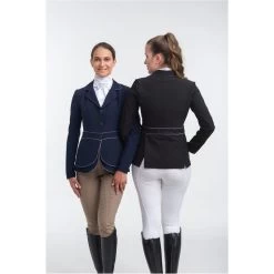 Cavalliera Women's Venice Show Jacket - Navy Blue/Grey -Equestrian Supplies 455463 800 800