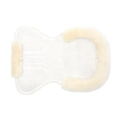 Horze Harleigh Gel Half Pad W/Full Lambskin Padding - Off-White