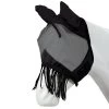 Got Flies Fine Mesh Fly Mask W/Fringe - Black 1 Got Flies Fine Mesh Fly Mask W/Fringe - Black -Equestrian Supplies 483458 800 800