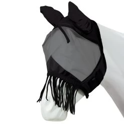 Got Flies Fine Mesh Fly Mask W/Fringe - Black