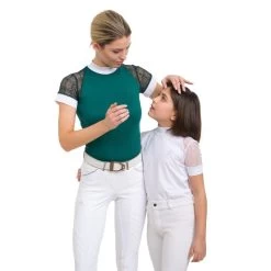 Cavalliera Women's Contessa Short Sleeve Show Shirt - Emerald -Equestrian Supplies 496622 800 800