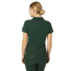Horze Women's Tiana Short Sleeved Polo - Mountain View Green -Equestrian Supplies 532186 800 800