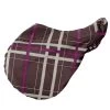 Pessoa Alpine 1200D Saddle Cover - Carob Brown/Fuchsia Plaid 1 Pessoa Alpine 1200D Saddle Cover - Carob Brown/Fuchsia Plaid -Equestrian Supplies 533834 800 800
