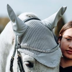 Horze Cooling Ear Net - Pebble Grey -Equestrian Supplies 542465 800 800