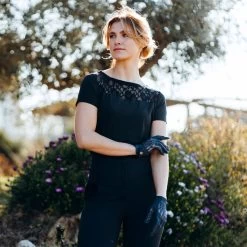 B Vertigo Women's Cooling Lace Riding Gloves - Dark Navy -Equestrian Supplies 544609 800 800