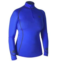 Woof Wear Women's Performance Quarter Zip Riding Shirt - Electric Blue