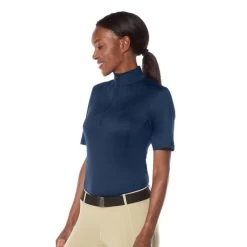Kerrits Women's Ice Fil Lite Short Sleeve Shirt Solid - Navy -Equestrian Supplies 576537 800 800