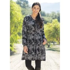 EQL Women's Ecovero Boheme Tunic Dress - Black Patchwork Paisley -Equestrian Supplies 582617 800 800