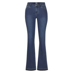 EQL Women's In Motion Bootcut Jean W/Raw Hem - Midnight Wash