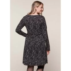 EQL Women's Inspired Scoop Neck Long Sleeve Dress - Black Horseshoe Branches -Equestrian Supplies 585359 800 800