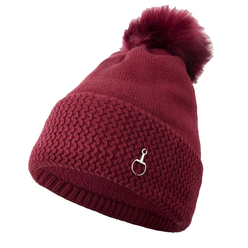 Horze Arya Knitted Hat - Merlot 3 Horze Arya Knitted Hat - Merlot