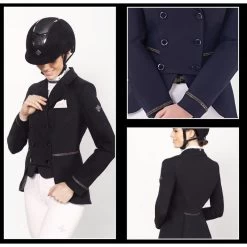 Fair Play Women's Florine Short Tail Coat - Navy 7 Fair Play Women's Florine Short Tail Coat - Navy -Equestrian Supplies 592880 800 800