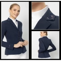 Fair Play Women's Taylor Rose Gold Show Jacket - Navy -Equestrian Supplies 593348 800 800