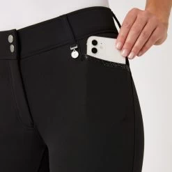 Horze Women's Dina Crystal Detailed Silicone Full Seat Breeches - Black -Equestrian Supplies 600772 800 800