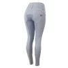 Horze Women's Tara High Waist Breeches Leather Full Seat - Tradewinds Grey