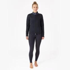 Horze Women's Linnea Sweatshirt Jacket - Dark Navy 9 Horze Women's Linnea Sweatshirt Jacket - Dark Navy -Equestrian Supplies 602242 800 800