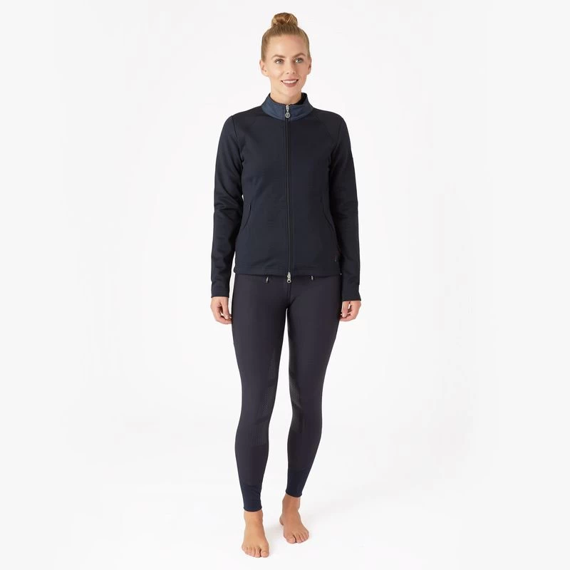 Horze Women's Linnea Sweatshirt Jacket - Dark Navy 6 Horze Women's Linnea Sweatshirt Jacket - Dark Navy - Image 4