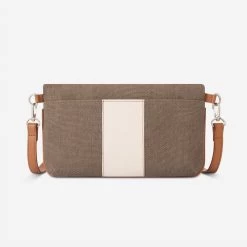 Oughton Vintage Canvas Paddock Crossbody - Timeless Taupe/Caramel -Equestrian Supplies 603831 800 800