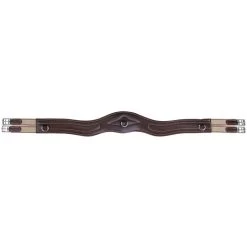M. Toulouse Anatomic Shaped Padded Leather Girth - Chocolate