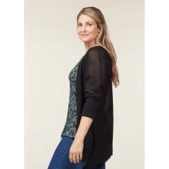 EQL Women's Mesh Cocoon Cardigan - Black -Equestrian Supplies 644799 800 800