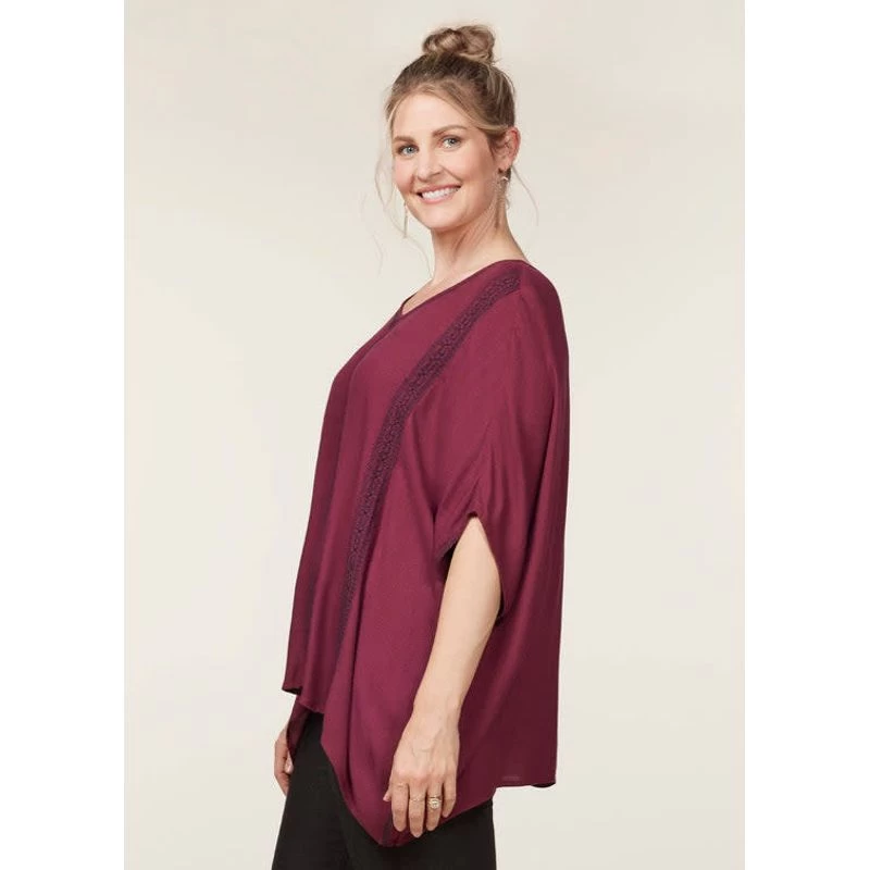 EQL Women's Embroidered EQ Stripe Top - Sangria 5 EQL Women's Embroidered EQ Stripe Top - Sangria - Image 3