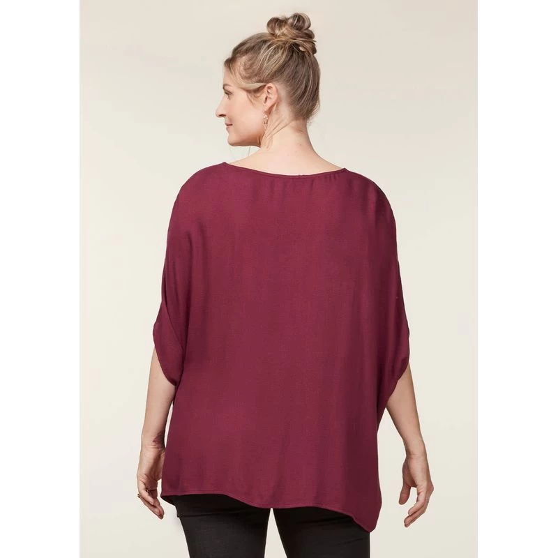 EQL Women's Embroidered EQ Stripe Top - Sangria 6 EQL Women's Embroidered EQ Stripe Top - Sangria - Image 4