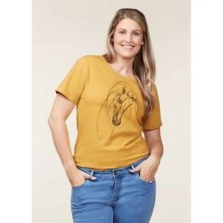EQL Women's Graceful Horse T-Shirt - Dijon -Equestrian Supplies 645220 800 800