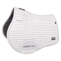 Fair Play Quartz Ceramic Jump Saddle Pad - White