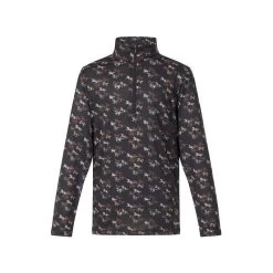 Kerrits Kids' Keystone Ice Fil Long Sleeve Shirt - Black Mini Run Free