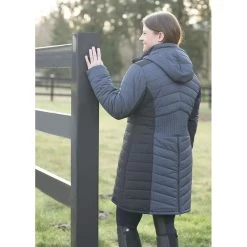 Kerrits Women's Horsey Houndstooth Insulated Parka - Ink Houndstooth/Black -Equestrian Supplies 683242 800 800