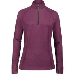 RJ Classics Women's Logan Zip Tech Shirt - Amaranth Heather