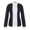 Fair Play Women's Claire Long Sleeve Competition Shirt - Black/White -Equestrian Supplies 692952 800 800
