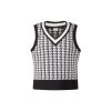 EQL Women's Houndstooth Sweater Vest - Black/Soft White